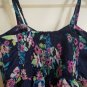 CANDIE&acirc;��S Blue Floral Print Sundress MEDIUM Attached Bra