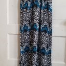 DEREK HEART Black and Blue Print Long Sundress Ladies MEDIUM Built In Bra