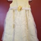 GREEN DOG Yellow Floral Overlay Sleeveless Dress Girls Size 3T Flower Girl