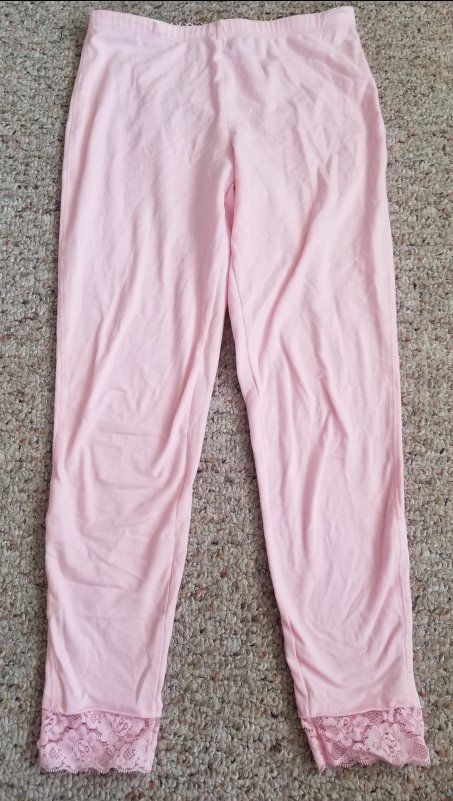 SO Pink Lace Trimmed Leggings Girls Size 10-12 Medium