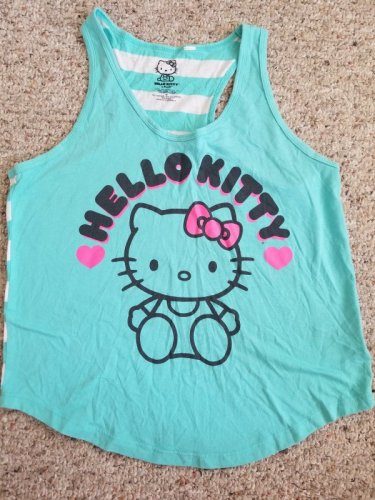 Blue HELLO KITTY Racer Back Tank Top Ladies MEDIUM