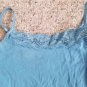 Light Blue Lace Trim Cami Tank Built In Shelf Bra Girls Medium Size 10-12