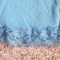 Light Blue Lace Trim Cami Tank Built In Shelf Bra Girls Medium Size 10-12