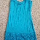 WET SEAL Blue Lace Trim Cami Tank Ladies MEDIUM