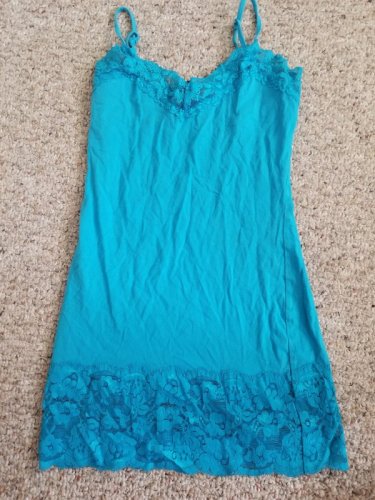 WET SEAL Blue Lace Trim Cami Tank Ladies MEDIUM