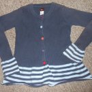 TEA Navy Blue Button Front Cardigan Sweater Girls Size 7