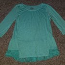 SO CLOTHING Mint Green lace Trim Top Girls Size 16