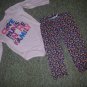 FIRST IMPRESSIONS Pink Cute Runs in Family Leggings Pant Set Girls Size 24 month