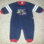 CARTER'S Navy Blue Dinosaurs and Fast Cars Pants Romper Boys Size 9 months