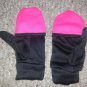 CHAMPION Pink and Black Convertible Fingerless Gloves Mittens Fits 2T 3T 4T 5T