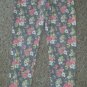 BASIC EDITIONS Gray Floral Print Leggings Girls Size 14-16