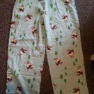 Blue Skiing Penguin Flannel Sleep Pants Ladies Large ALLISON RHEA