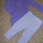 Purple SO LOVED Striped CARTER'S Pant Set Girls Size 18 months