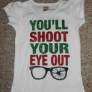 KAVIO GIRL White YOU'LL SHOOT YOUR EYE OUT Top Girls Size 3 NEW