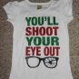 KAVIO GIRL White YOU'LL SHOOT YOUR EYE OUT Top Girls Size 3 NEW