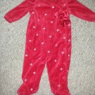 LITTLE WONDERS Red Velour Snowflake Print Romper Girls 6-9 months