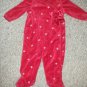 LITTLE WONDERS Red Velour Snowflake Print Romper Girls 6-9 months
