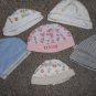 Lot of Newborn Caps BURT’S BEES CARTER’S