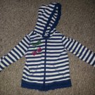 THE CHILDREN’S PLACE Navy Striped Hooded Jacket Girls 12-18 months