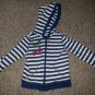 THE CHILDREN’S PLACE Navy Striped Hooded Jacket Girls 12-18 months