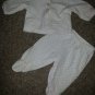 CARTER’S White with Pink Polka Dots Velour Pant Set Girls Size 3 months