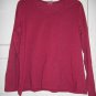 MOTHERHOOD MATERNITY Cranberry Long Sleeved Tee LARGE Size 12-14