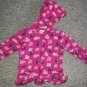 CRAZY 8 Pink Floral Print Zip Front Hooded Sweatshirt Jacket Girls 12-18 months