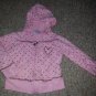 STAR RIDE Pink Heart Print Hooded Zip Front Jacket Girls Size 4