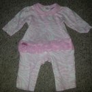 KYLE & DEENA Pink Zebra Print Tutu Pants Romper Girls Size 6-9 months