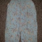 LULLABY CLUB Blue Floral Print Corduroy Overalls Romper Girls Size 6 months