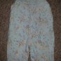 LULLABY CLUB Blue Floral Print Corduroy Overalls Romper Girls Size 6 months