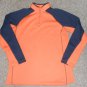 KING SIZE Orange and Navy Pullover Sweatshirt Mens Large