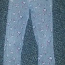THRILLING WAVES Gray Floral Print Corduroy Pants Girls Size 10 Adjustable Waist