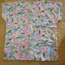 SB FASHION SCRUBS Floral Print Scrub Top Ladies LARGE