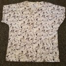 ANIMAL KINGDOM SCRUBS Polar Bear Scrub Top Ladies LARGE