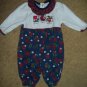 HEALTHTEX Flowers Apples and Acorns Pant Romper Girls Size 0-6 months