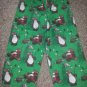 Homemade Green Roasting Marshmallows Bear Flannel Sleep Pants Size 3T 4T