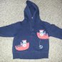 GYMBOREE Navy Blue Tugboat Hooded Pullover Boys Size 12-24 months