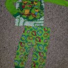 NICKELODEON TMNT Green Long Sleeved Pajamas Boys Size 18 months