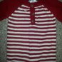 CHEROKEE Red Striped Knit One Piece Romper Size 0-3 months