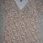 CHAPS Animal Print V-Neck Top Ladies MEDIUM