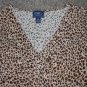 CHAPS Animal Print V-Neck Top Ladies MEDIUM