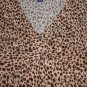 CHAPS Animal Print V-Neck Top Ladies MEDIUM