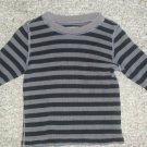 THE CHILDREN’S PLACE Black and gray Striped Thermal Waffle Weave Top Boys 3T