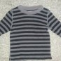 THE CHILDREN’S PLACE Black and gray Striped Thermal Waffle Weave Top Boys 3T