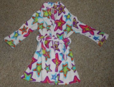 GYMBOREE Star Print Fleece Wrap Bathrobe Girls Size 2T