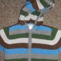 OLD NAVY Striped Hooded Zip Front Sweater Boys Size 12-18 months
