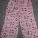 Homemade Pink HELLO KITTY Flannel Sleep Pants Girls Size 2T