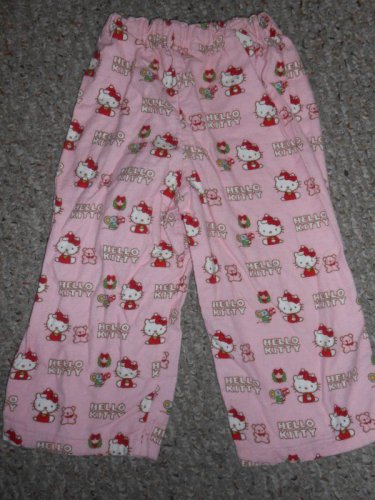 Homemade Pink HELLO KITTY Flannel Sleep Pants Girls Size 2T