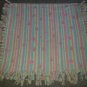 NEW Handmade Reversible Knotted Fringed Flannel Baby Blanket 50” x 26” Girls